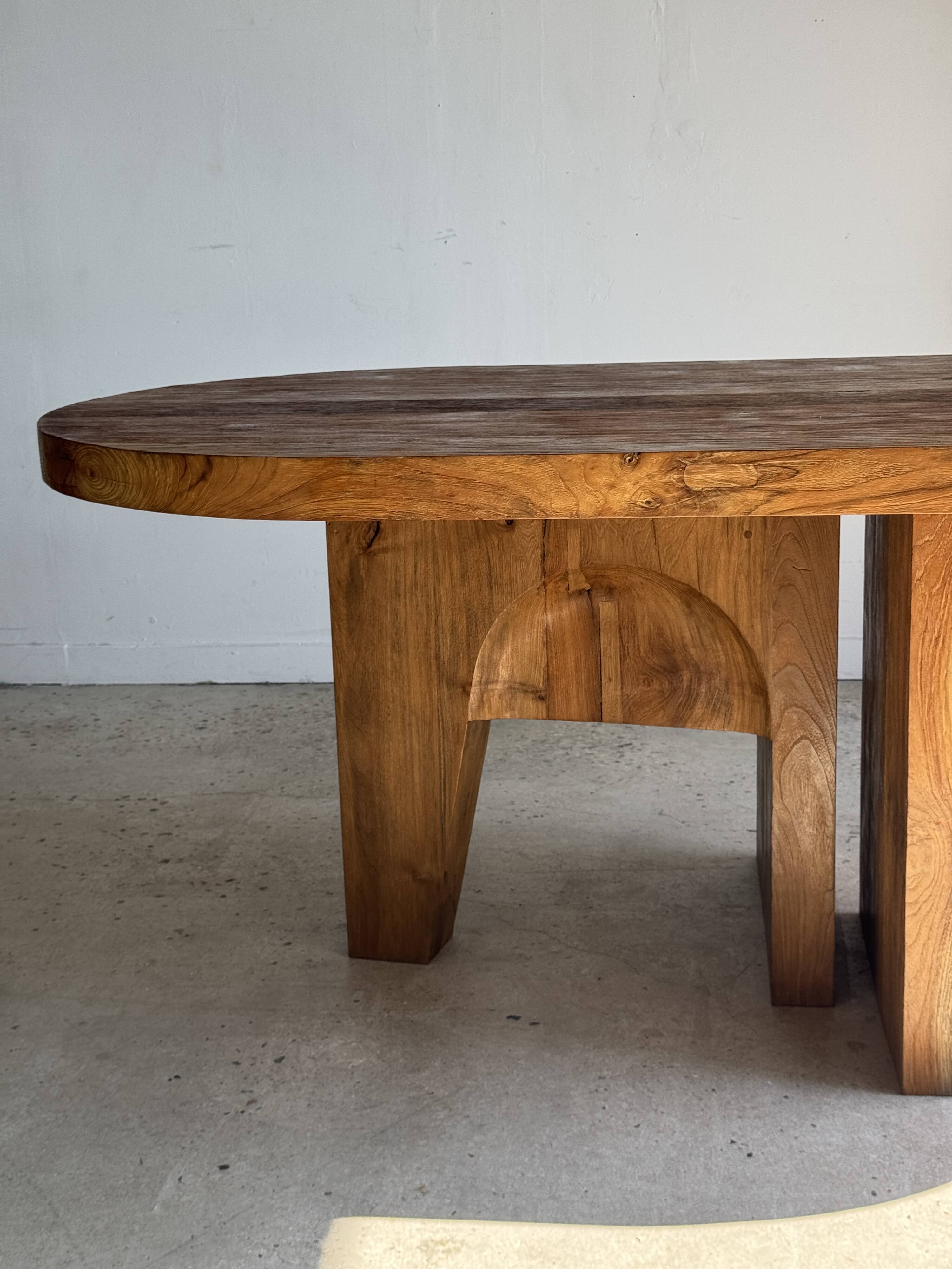 Immense solid teak table 2.10m x 1m