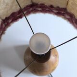 1950s burl wood table lamp