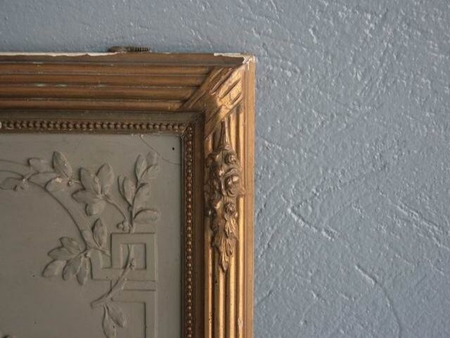 Louis XVI style in Golden stucco trumeau