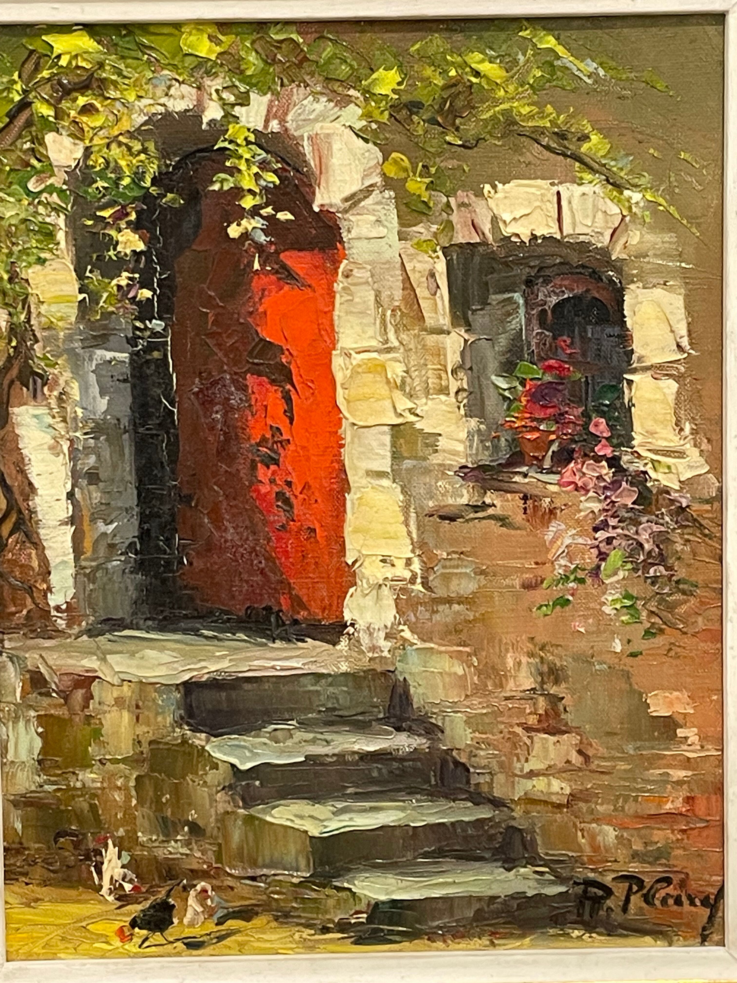 Framed painting oil on canvas by Renée Plard