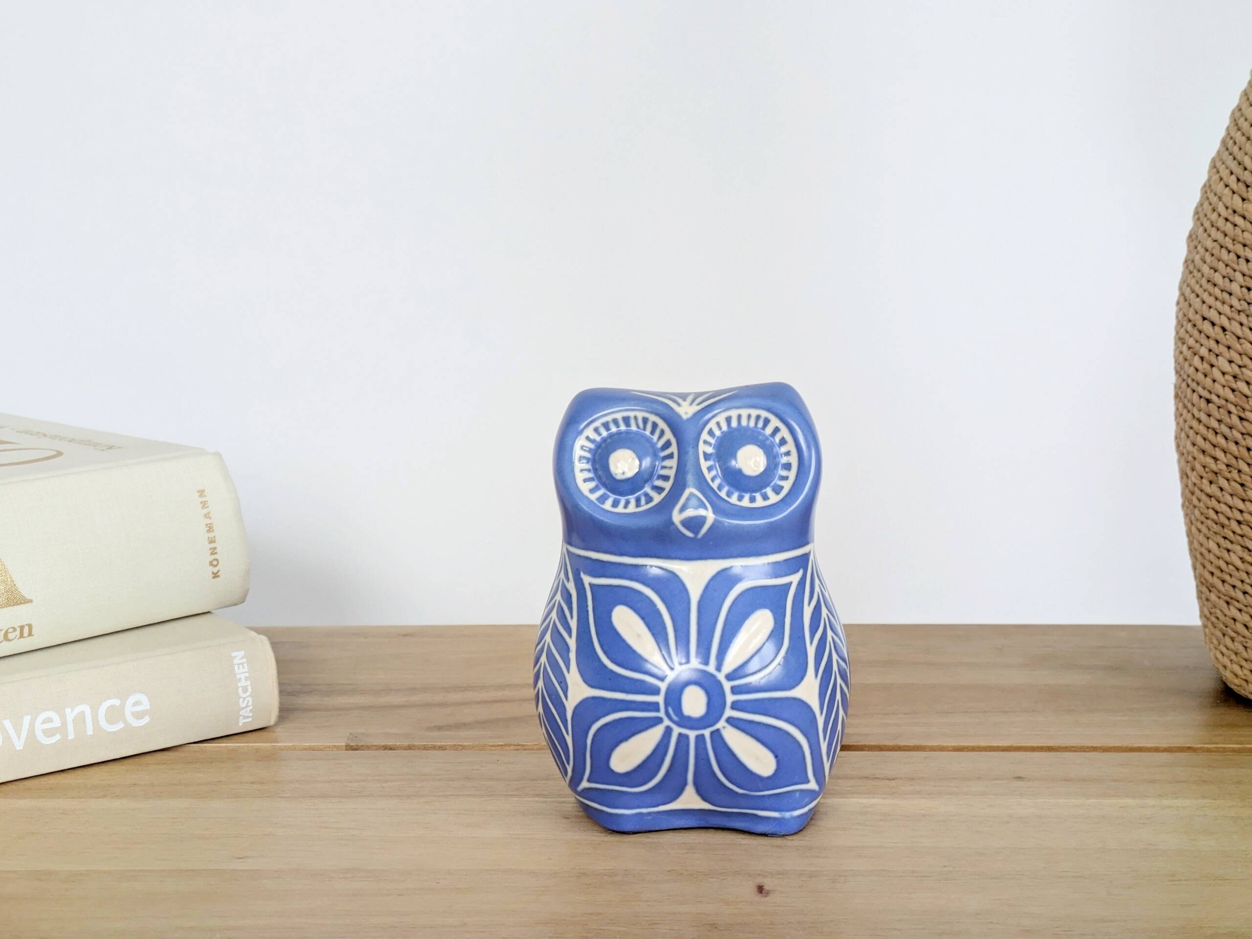 Midcentury ceramic owl figurine, Pablo Zabal, Chile, 1970s.