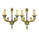 Pair of large Restoration style wall sconces from Lucien GAU - bronze