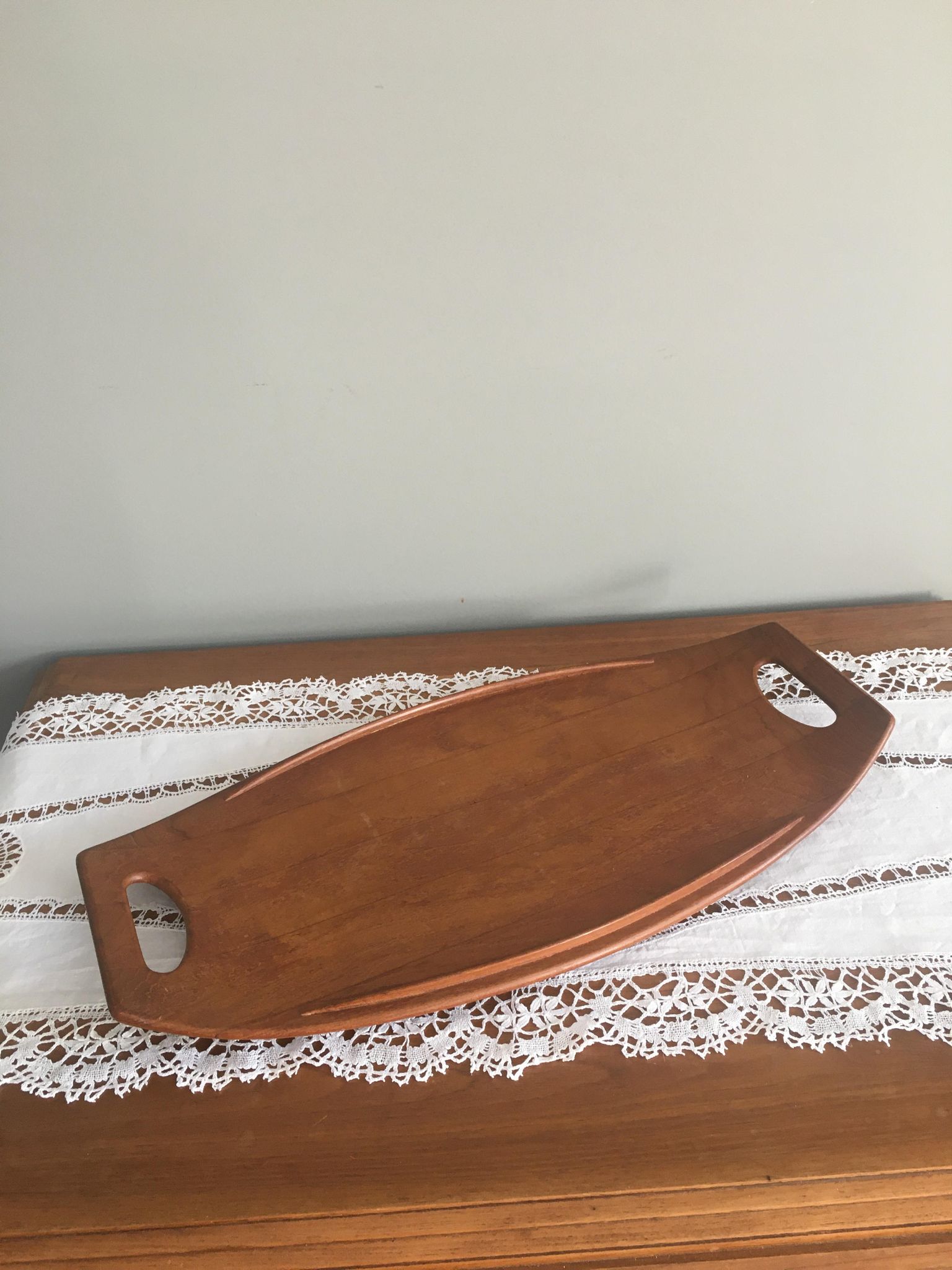 Solid teak serving tray by Jens Harald Quistgaard
