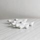 6 vintage white porcelain knife rests