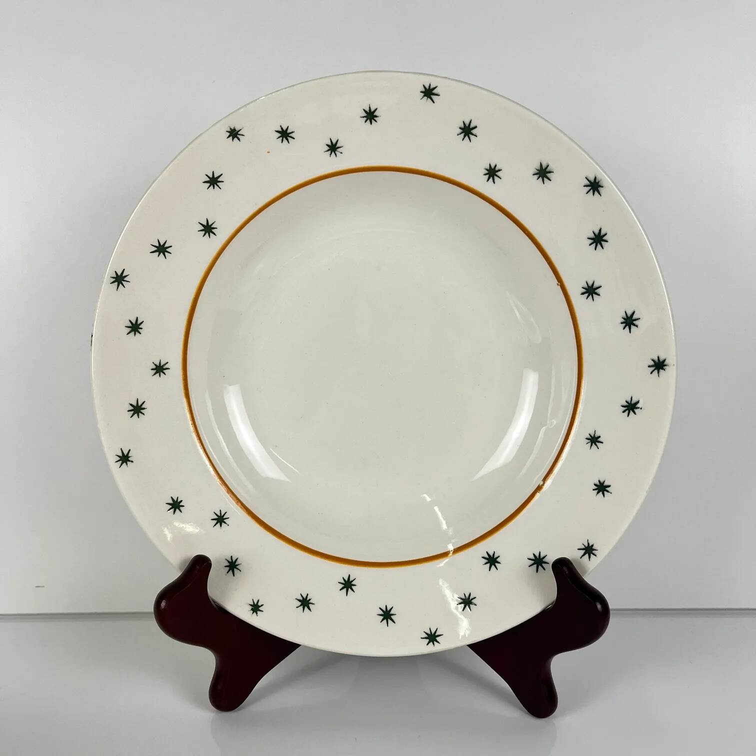 Set of 6 deep plates GIEN, Primefleur creation, "Constellation" model, 1950.