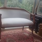 Salon 2 pièces gondoles style Empire à accoudoirs cols de cygnes