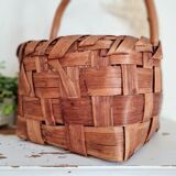 Vintage basket in natural fibers