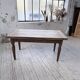 Solid oak farmhouse table with integrated extensions 1950