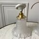 Pair of tulip wall lamps in molded glass on porcelain support 20s