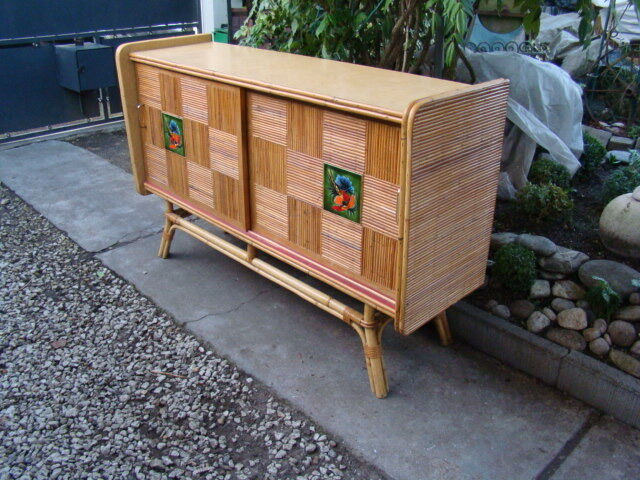 Rattan/vintage wicker sideboard 50/60