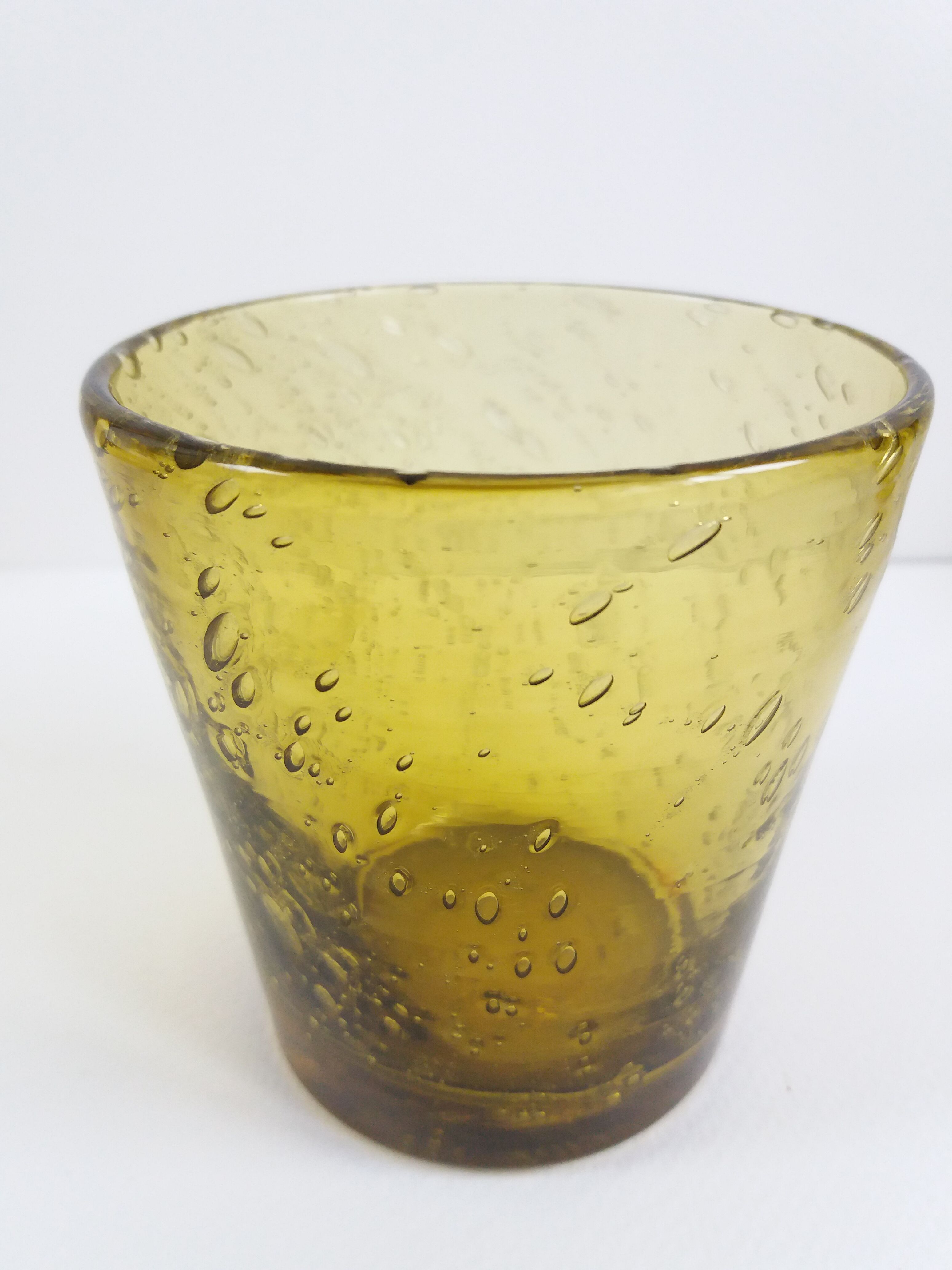 Set de 5 verres de biot vert olive