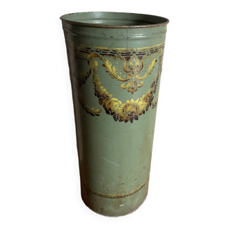 Old painted metal umbrella stand