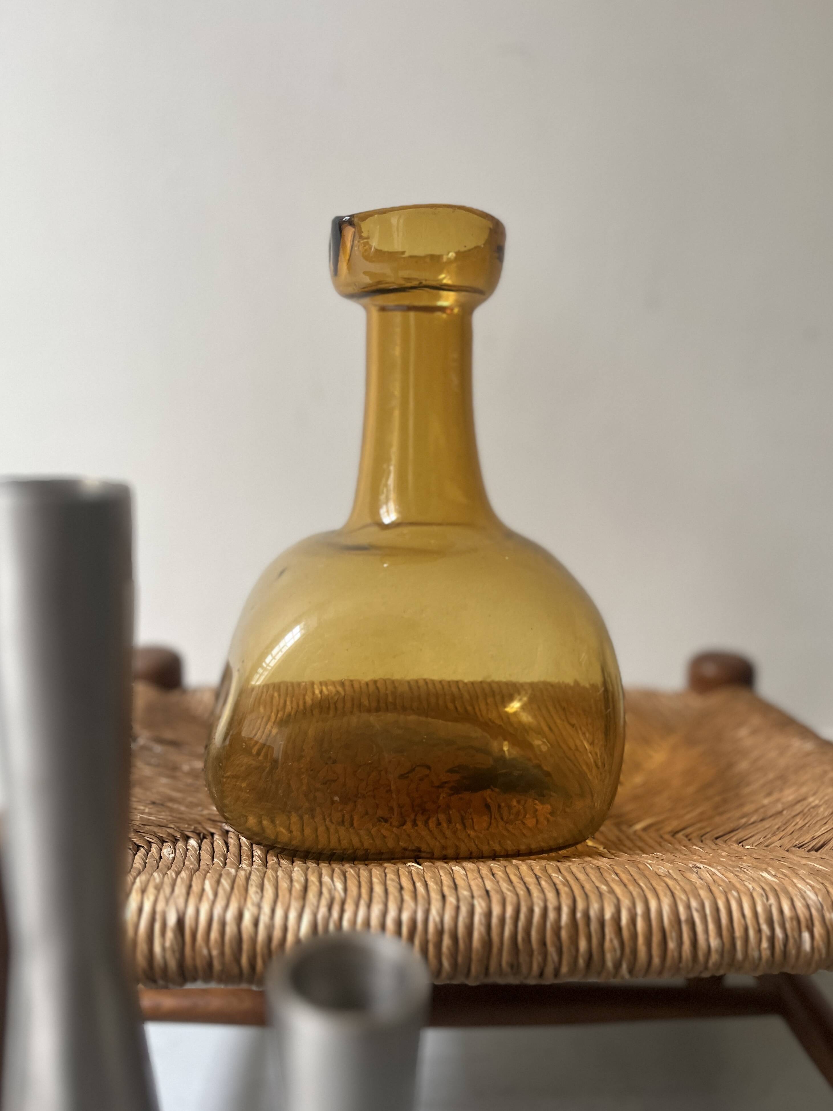 Amber glass carafe, France 1970