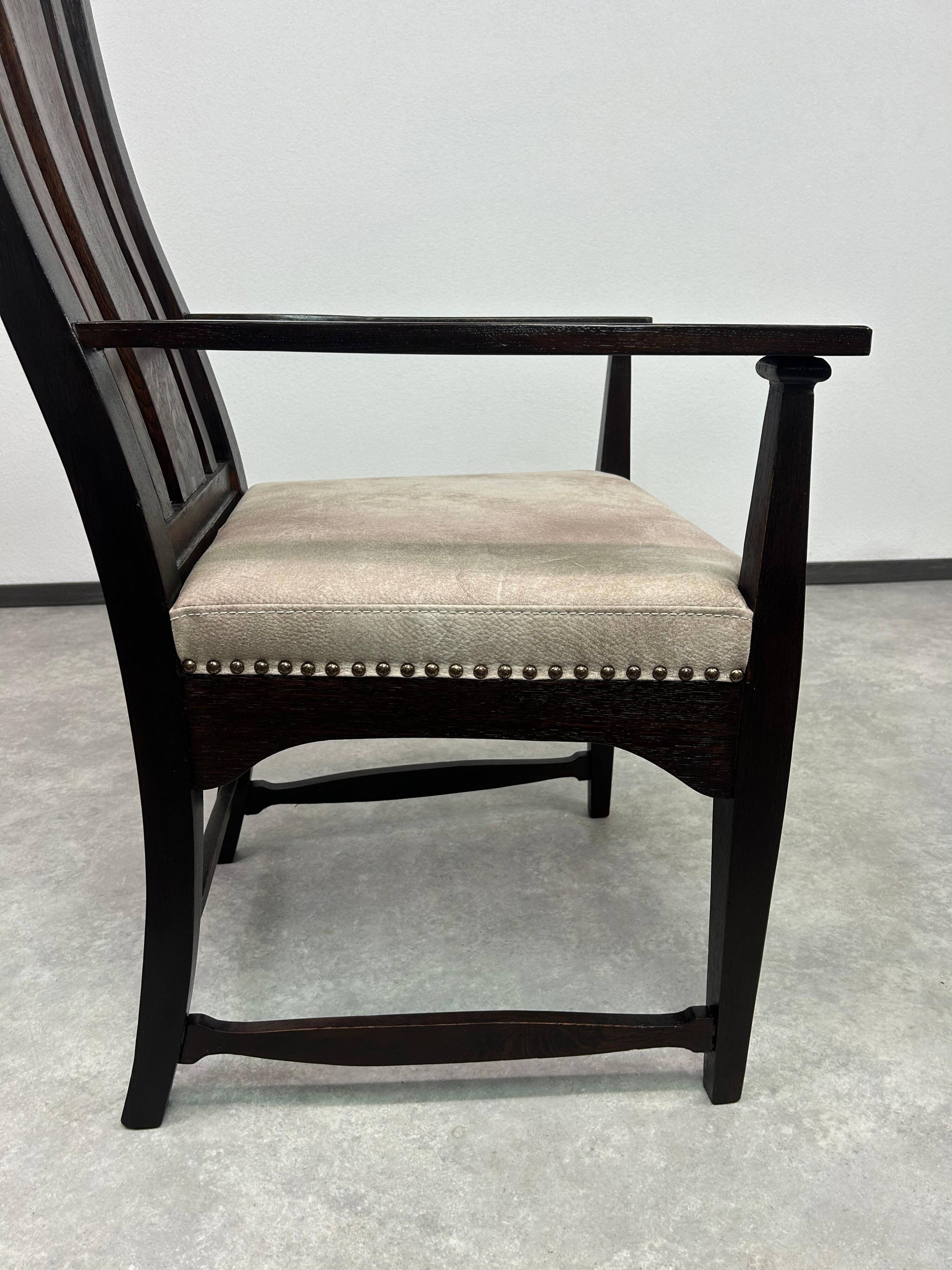 Art Deco office chair in the style of Charles Rennie Mackintosh.