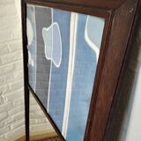 Overmantel mirror abstract decor