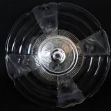 Cake holder, glass and metal, Circa 1930 (Art Deco)