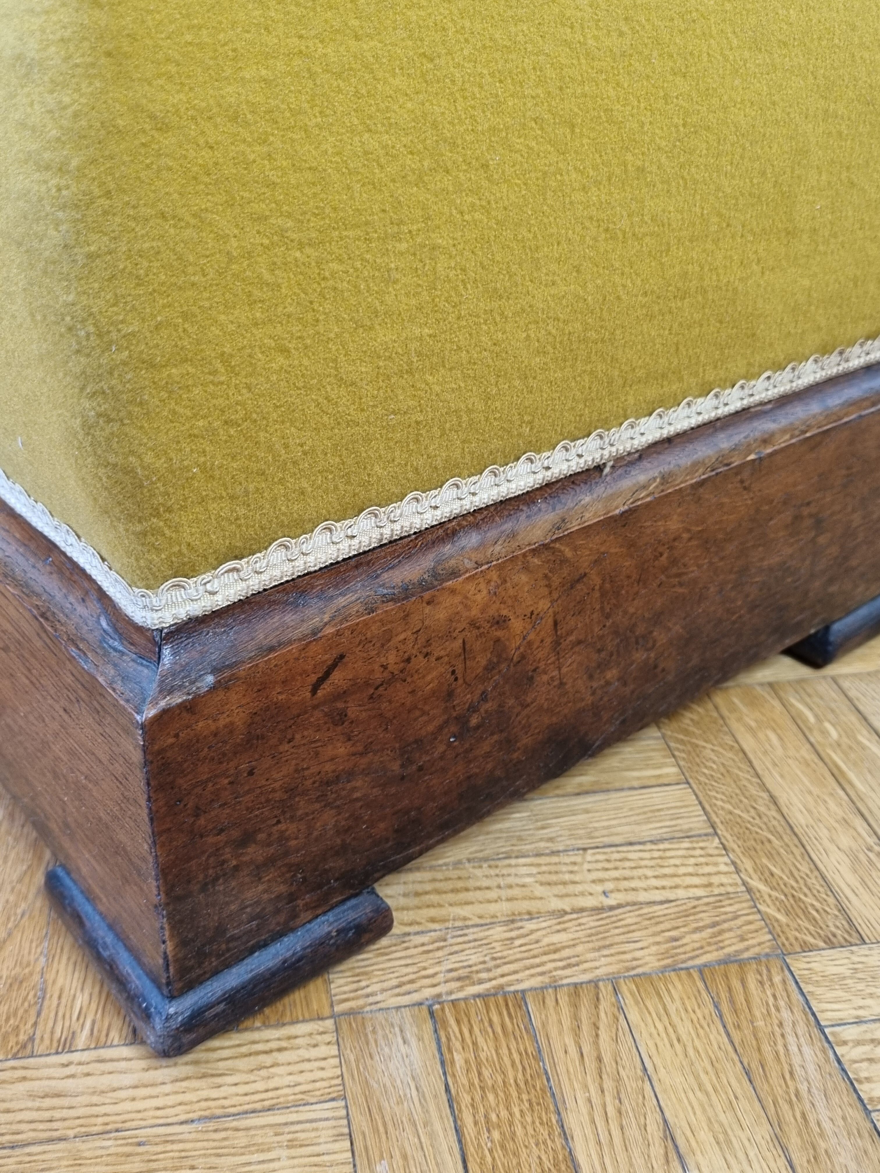 Ottoman ancient chest yellow broom