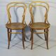 Two chairs No. 14, circa 1890 by Fuchs and Freud Bielitz, original patina
