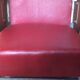 Pair of red skai leather cinema chairs
