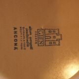 Set of 4 flat plates in Gien earthenware Angona model