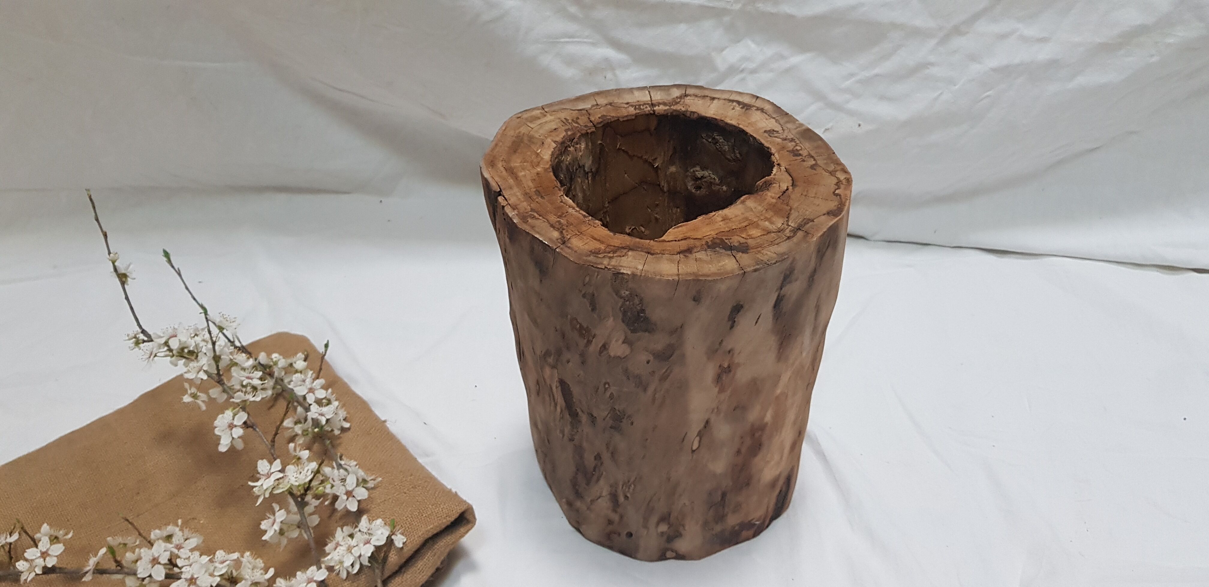 Wooden vase