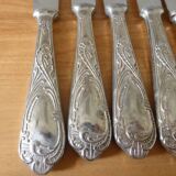 5 couteaux vintage en métal argenté lame inox 240514