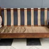 Brazillian 2 seat sofa in suede and Jatoba wood