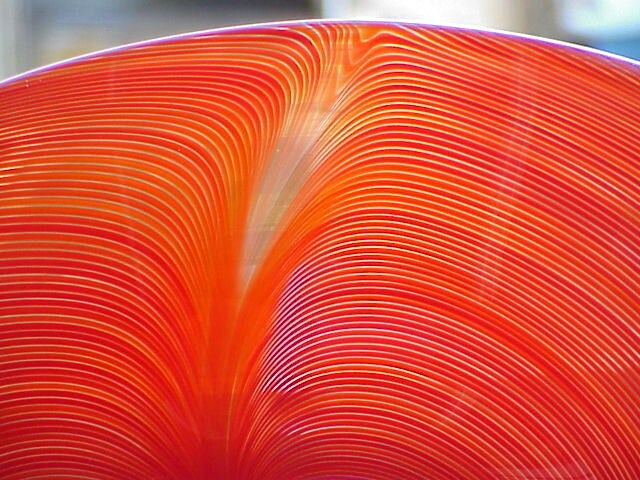 Veart Venice Italy vase "piumato" mezza filigrana design Mario Ticcò years '83