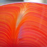 Veart Venice Italy vase "piumato" mezza filigrana design Mario Ticcò years '83