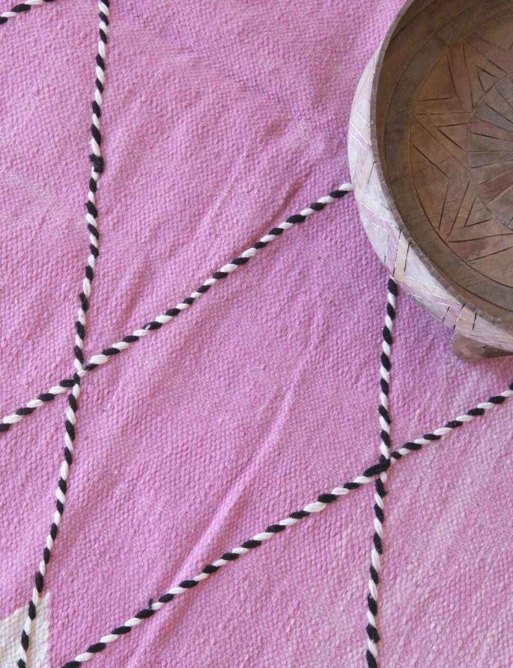 Pink Kilim Rug - 245 x 171 cm