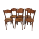 Suite de 6 chaises de Bistrot Baumann année 1930