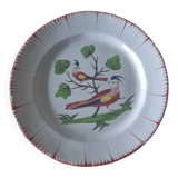 Antique plate with birds