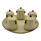 5 ceramic pots and tray Jean Maubrou Puisaye
