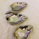 Small swan ashtray with silver metal cups