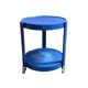 Space-age navy blue rolling dessert trolley