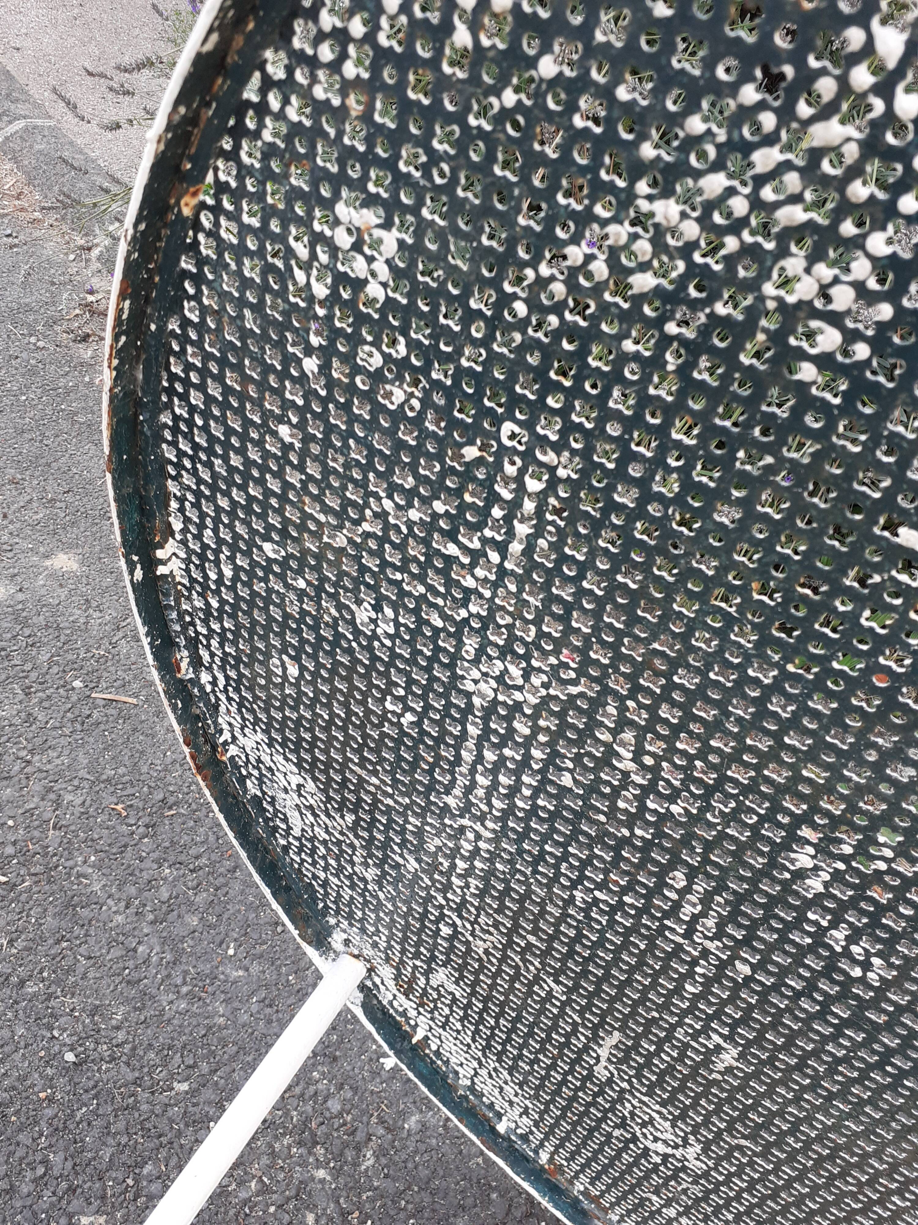 Old wrought iron garden furniture