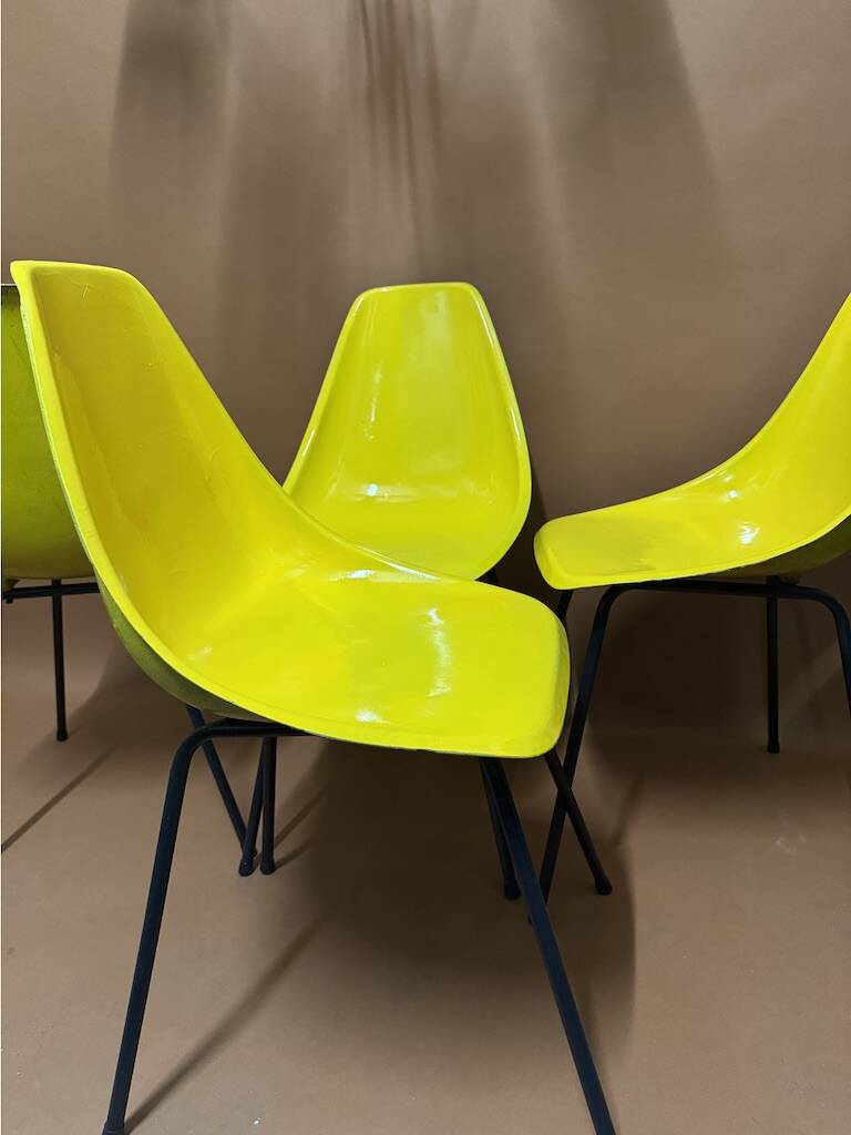 René Caillette fiberglass chairs