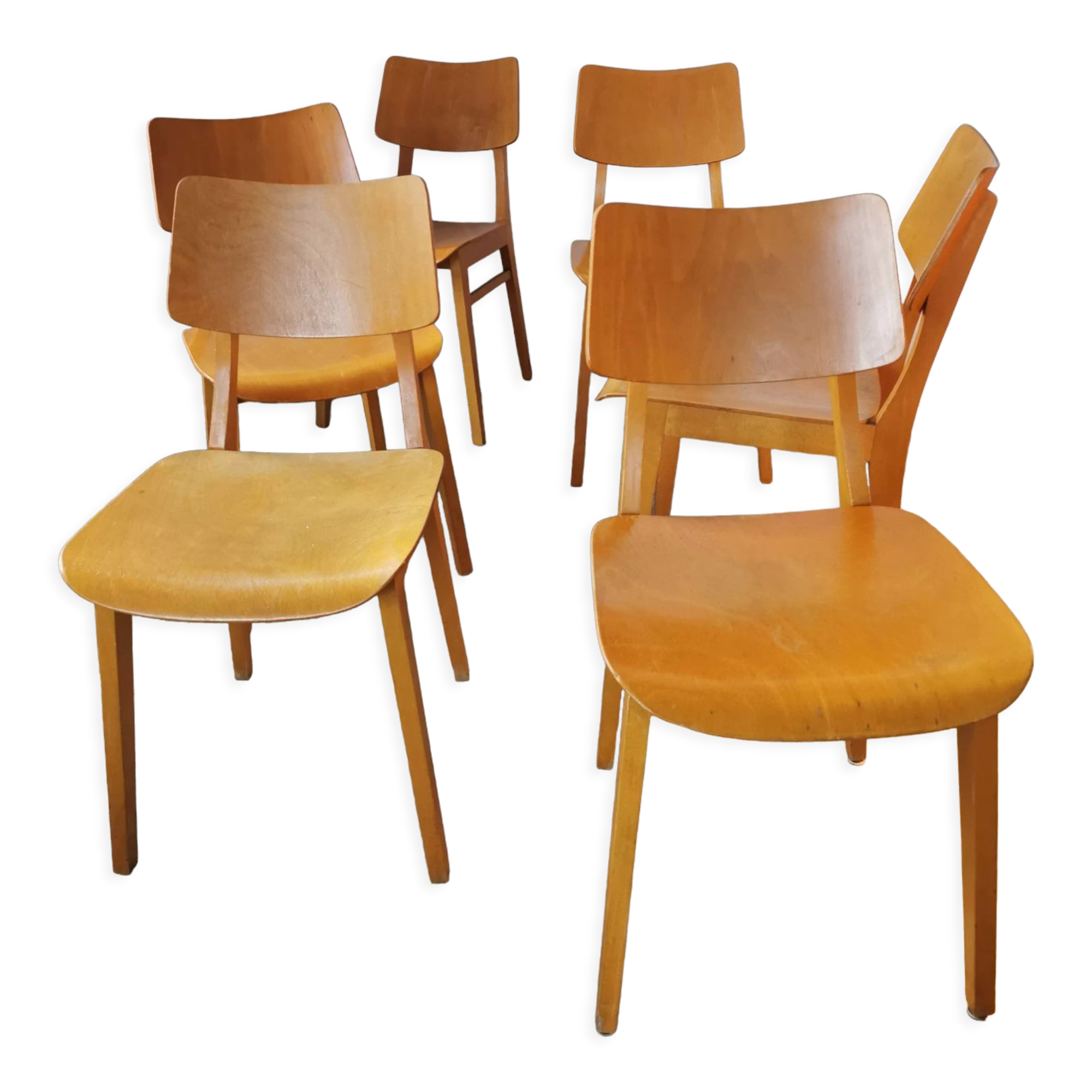 Set of 6 chairs from the 60s