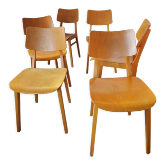 Set of 6 chairs from the 60s