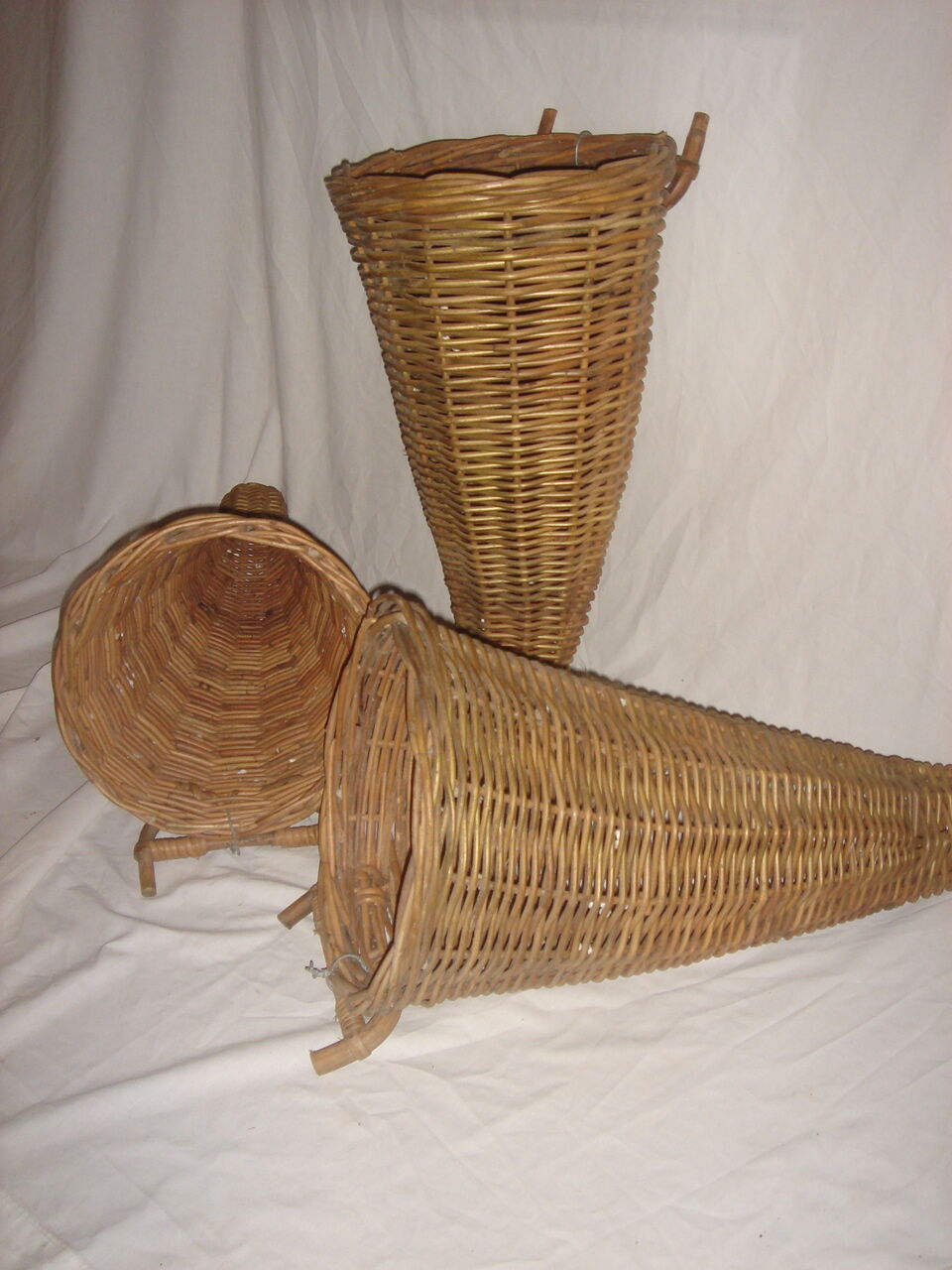 Panier rotin & osier de 1970