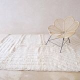 White Moroccan Beni Ourain Rug - 293 x 197 cm