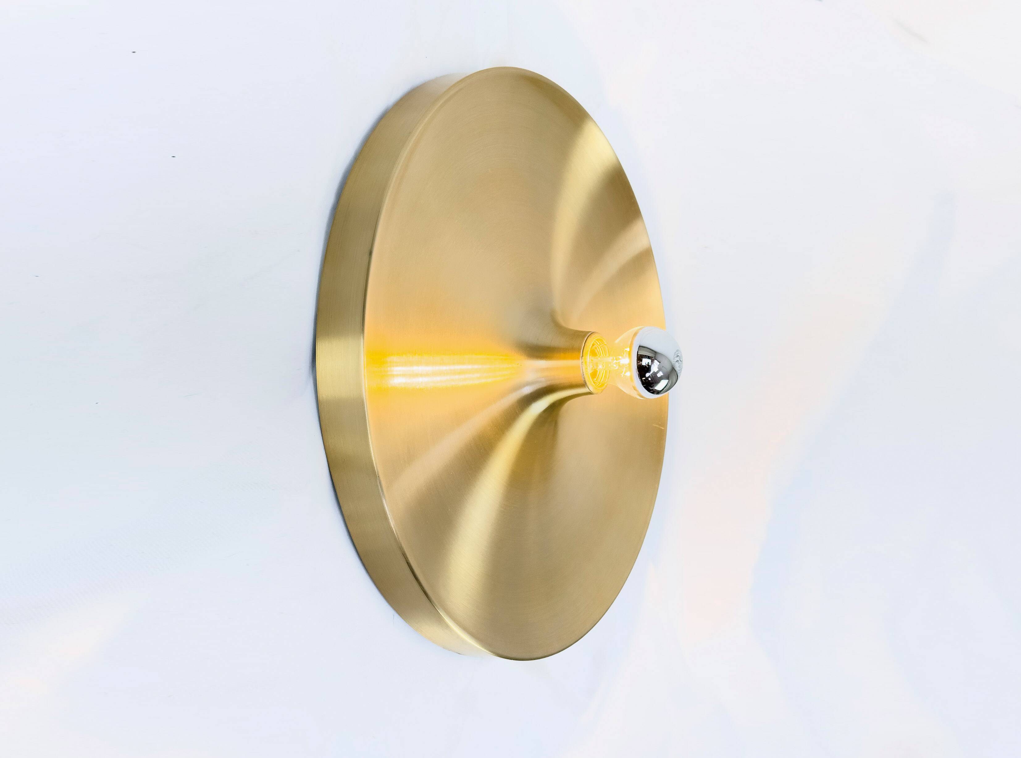 Space Age Brass Wall Sconce from Honsel, 1960s