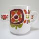 Three mugs and two cups decoration flowers design Jean-Charles Meunier 70s
