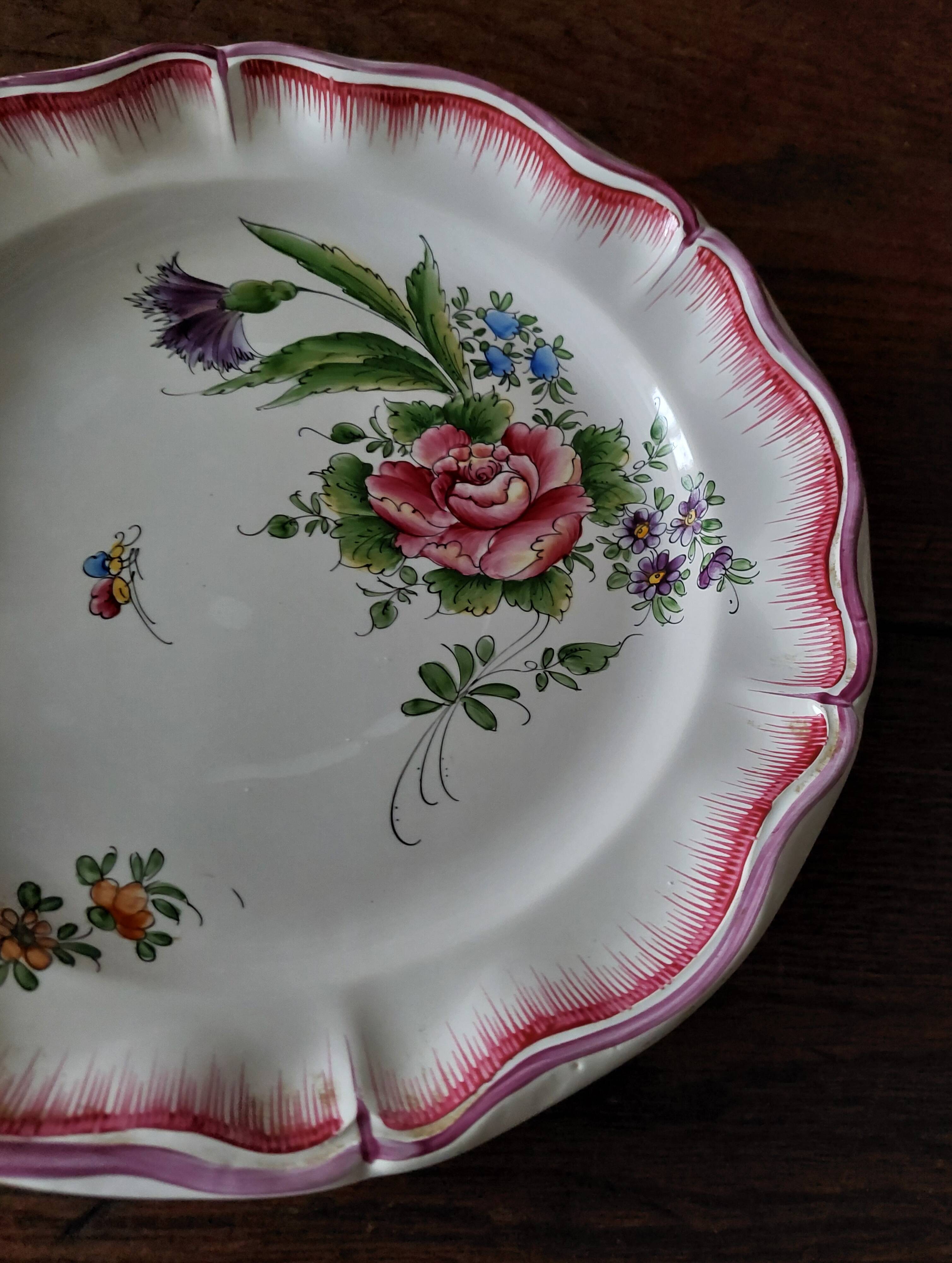 Hollow plate earthenware with eastern decor