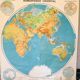 Carte d'école vintage du Hemisphere Oriental