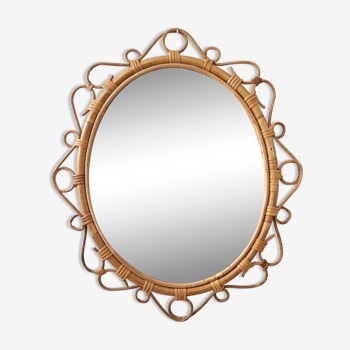 Miroir rotin - 65x55cm