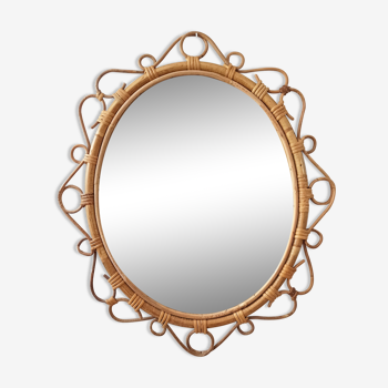 Rattan mirror - 65x55cm