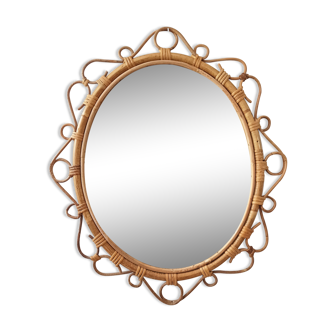 Rattan mirror - 65x55cm