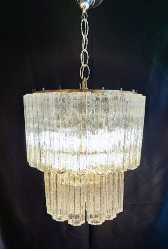 Vintage Tronchi chandelier in Murano glass by Toni Zuccheri for Venini, Italy 1960