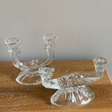 Glass candle holders